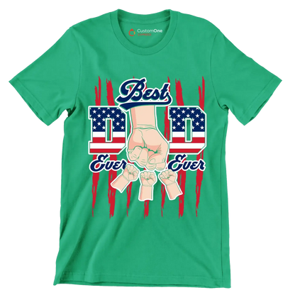 best Dad Ever Ever - Father’s Day T-Shirt-Green-S-Custom One Express