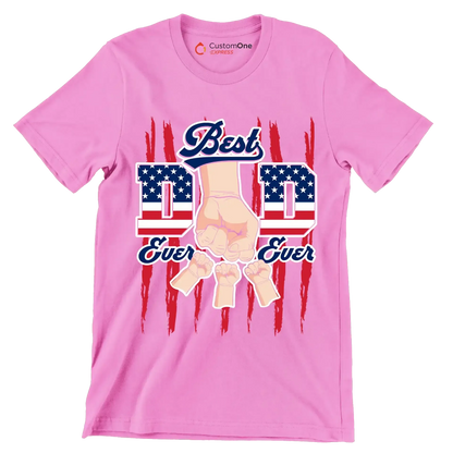 best Dad Ever Ever - Father’s Day T-Shirt-Pink-S-Custom One Express