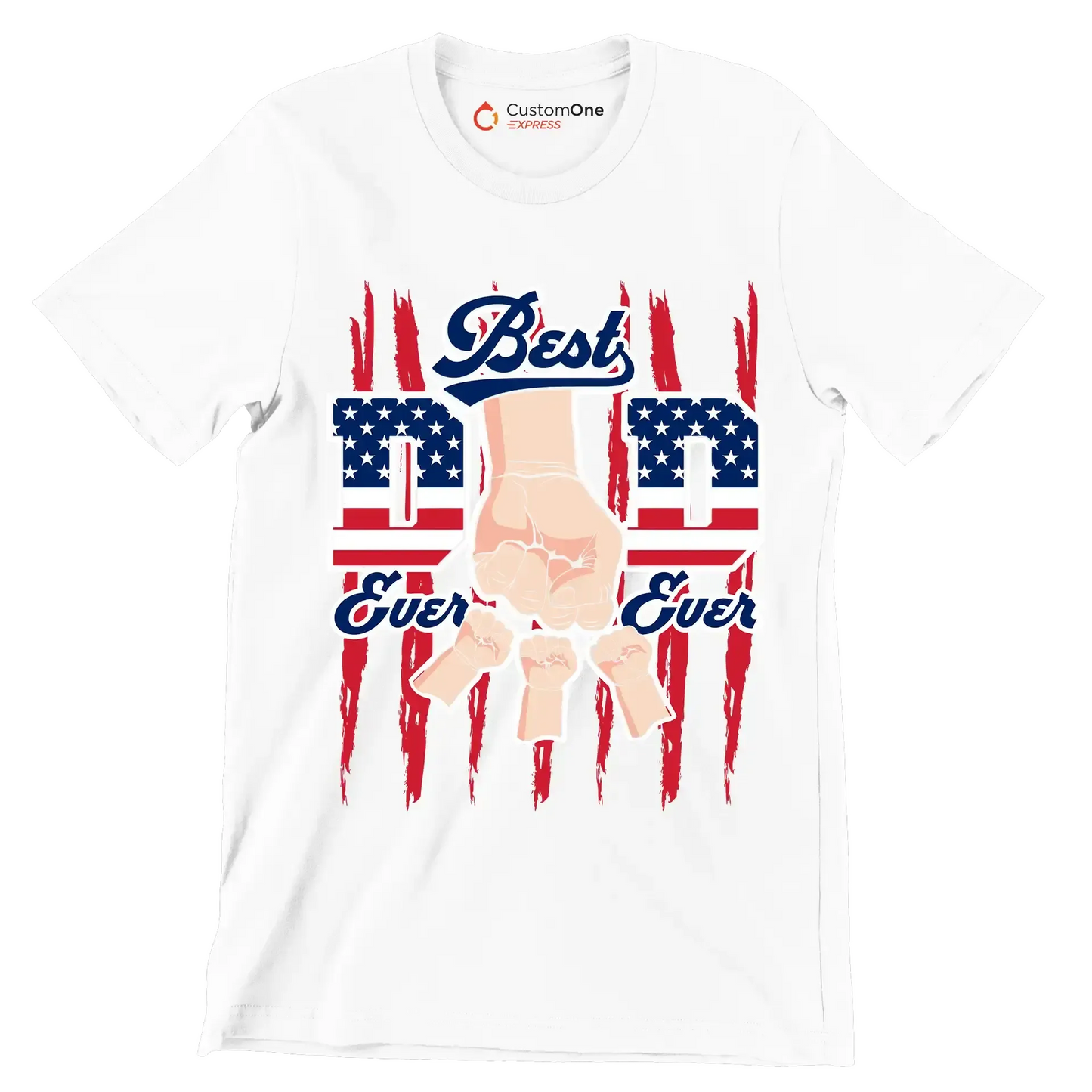 best Dad Ever Ever - Father’s Day T-Shirt-White-S-Custom One Express