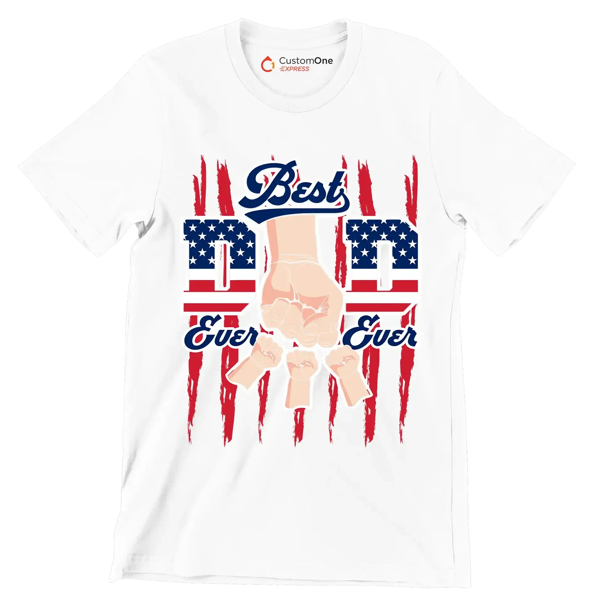 best Dad Ever Ever - Father’s Day T-Shirt-White-S-Custom One Express