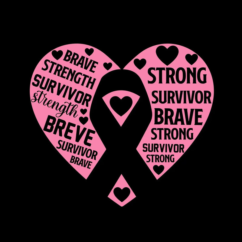 brave strength survivor strength brave survivor brave strong survivor brave strong survivor strong - Breast Cancer Awareness T-Shirt-Black-S-Custom One Express