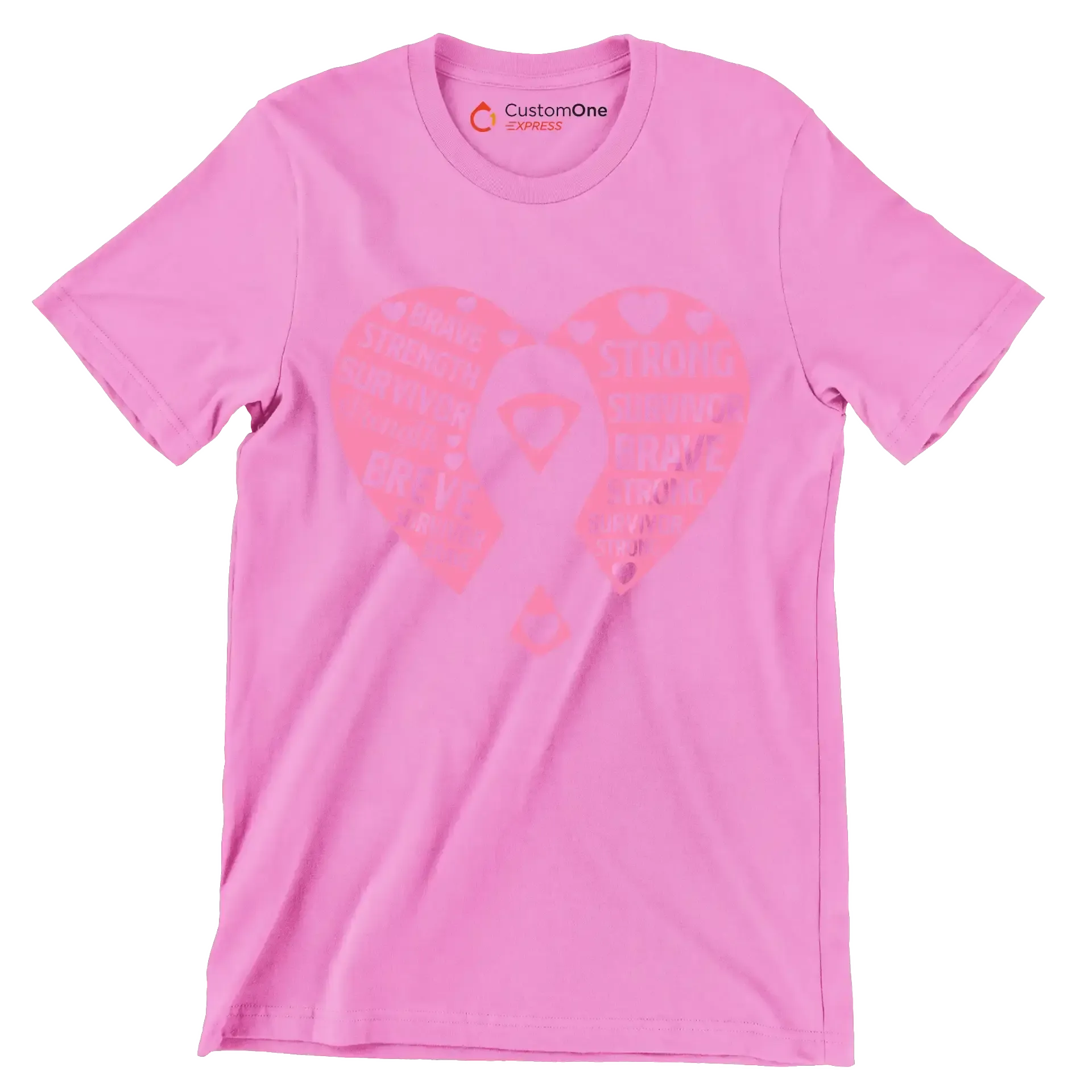 brave strength survivor strength brave survivor brave strong survivor brave strong survivor strong - Breast Cancer Awareness T-Shirt-Pink-S-Custom One Express