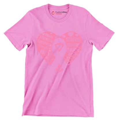 brave strength survivor strength brave survivor brave strong survivor brave strong survivor strong - Breast Cancer Awareness T-Shirt-Pink-S-Custom One Express