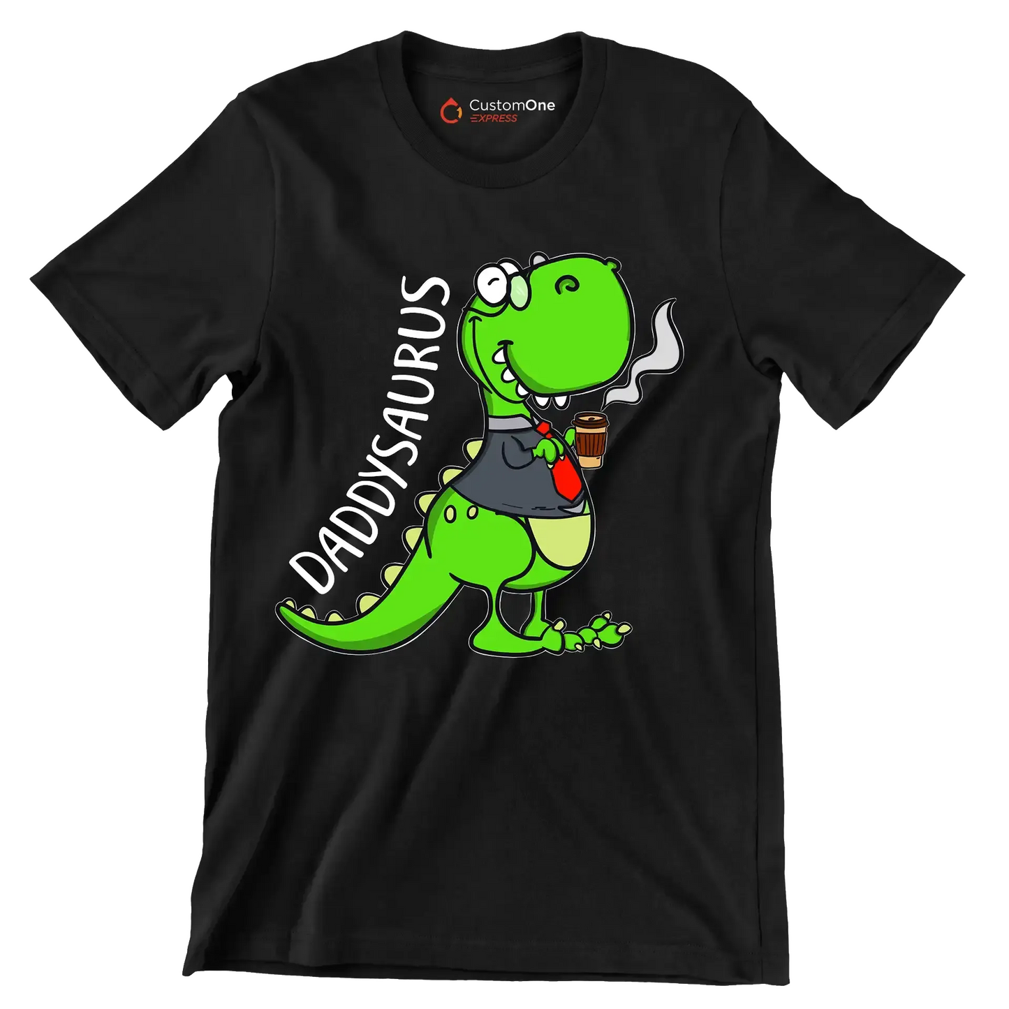 daddysaurus - Father’s Day T-Shirt-Black-S-Custom One Express