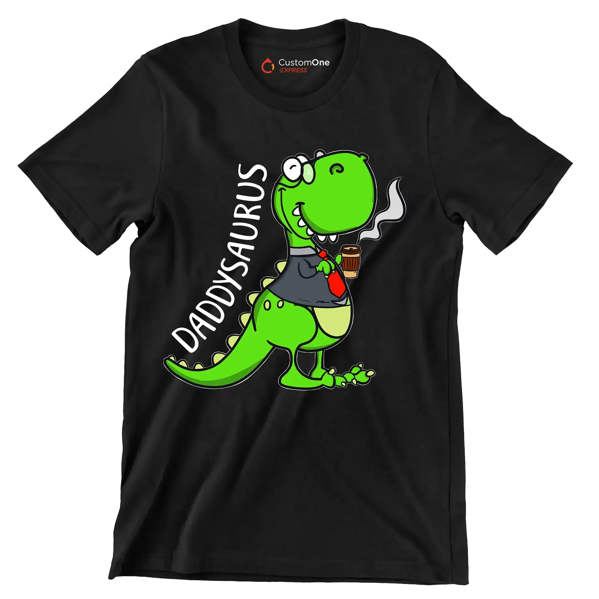 daddysaurus - Father’s Day T-Shirt-Black-S-Custom One Express