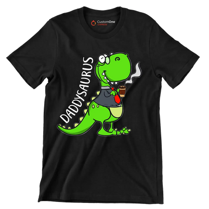 daddysaurus - Father’s Day T-Shirt-Black-S-Custom One Express
