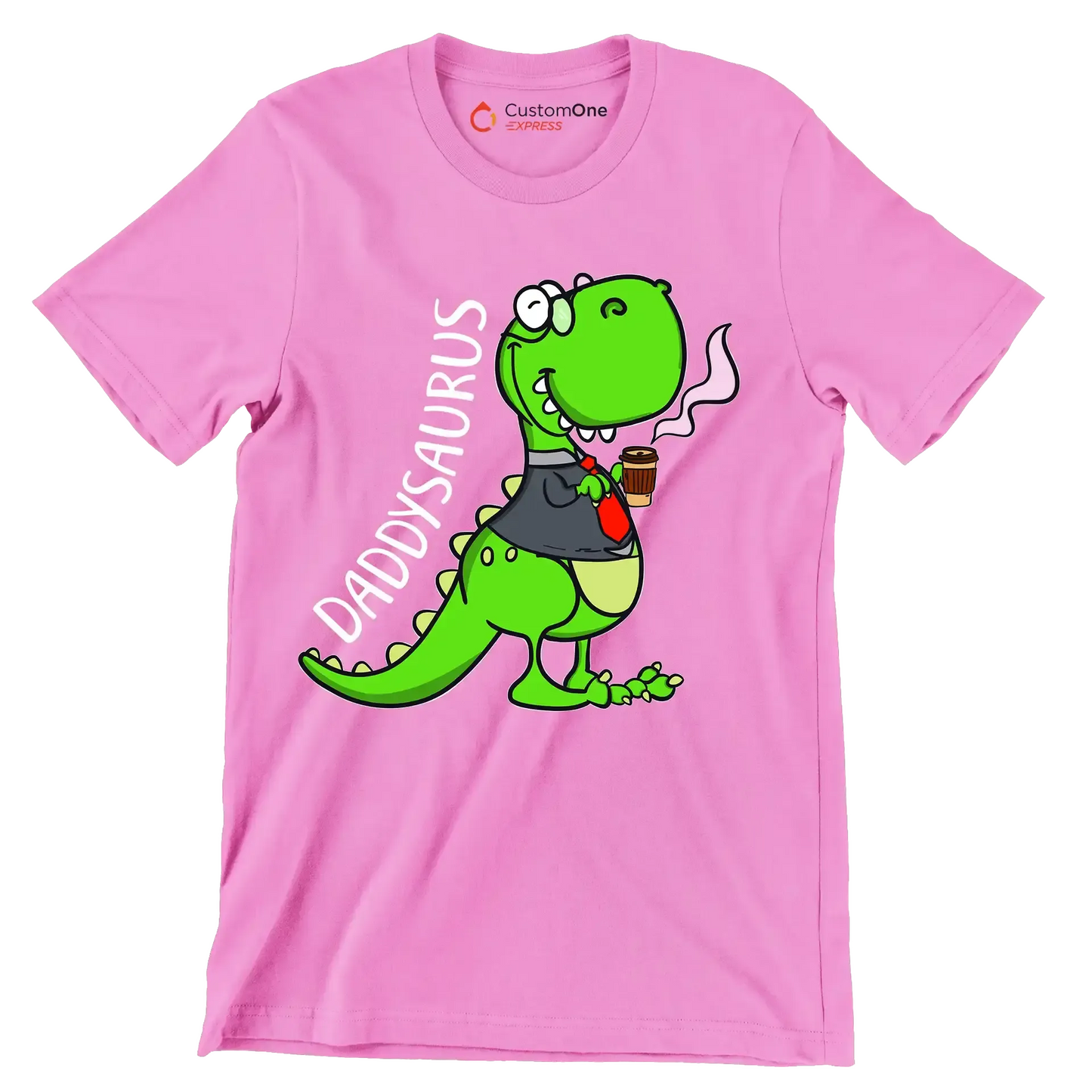 daddysaurus - Father’s Day T-Shirt-Pink-S-Custom One Express