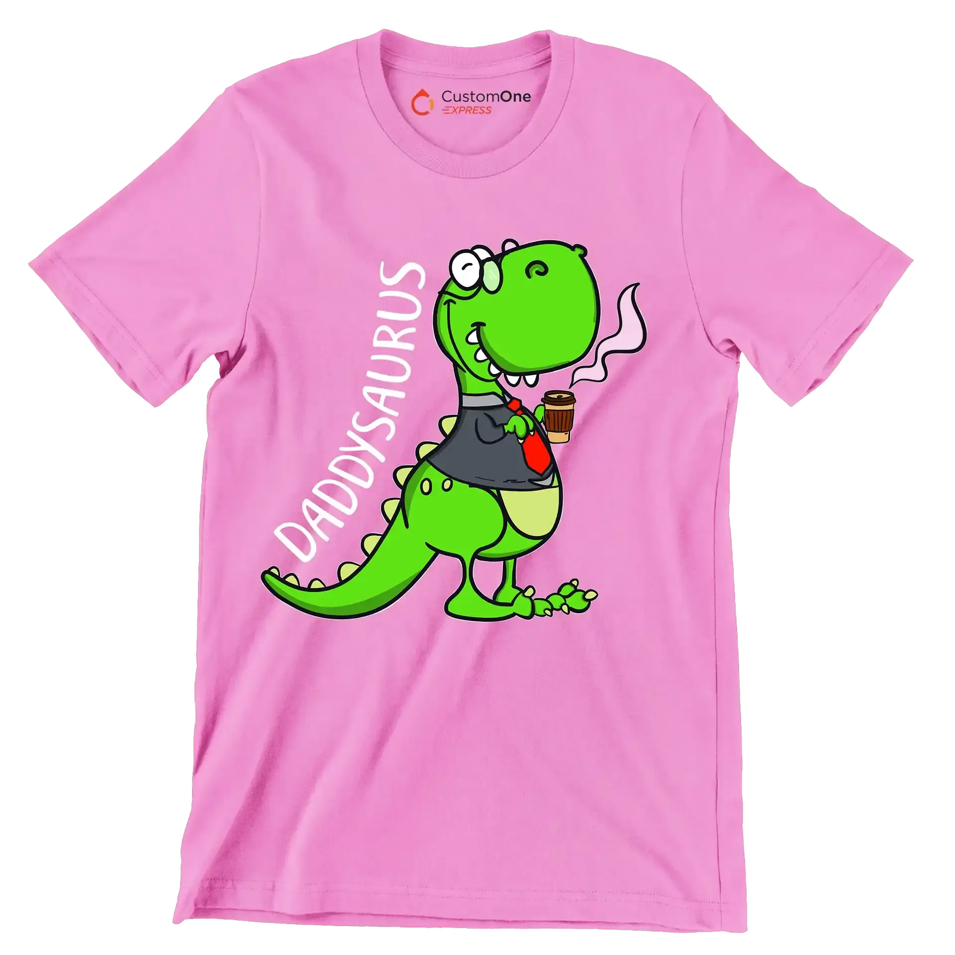 daddysaurus - Father’s Day T-Shirt-Pink-S-Custom One Express