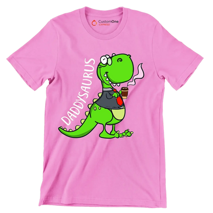 daddysaurus - Father’s Day T-Shirt-Pink-S-Custom One Express