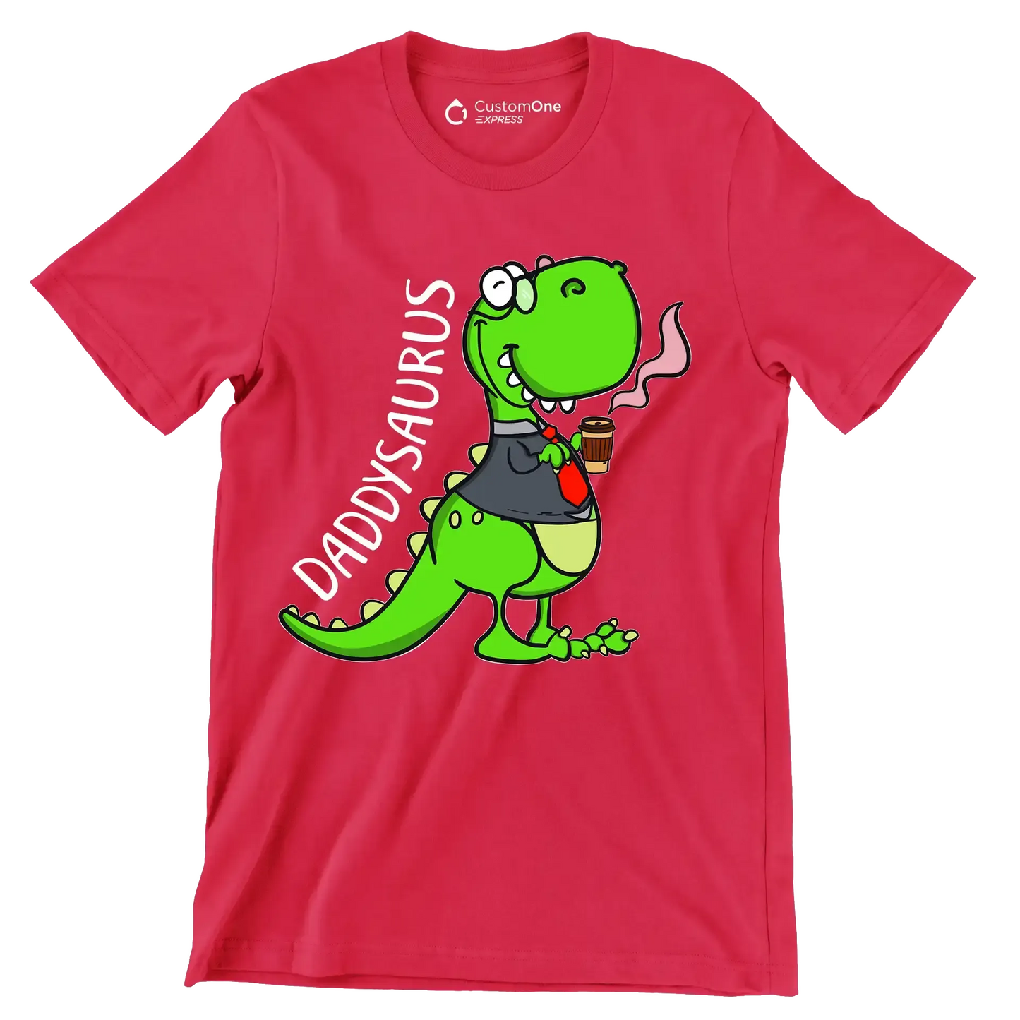 daddysaurus - Father’s Day T-Shirt-Red-S-Custom One Express