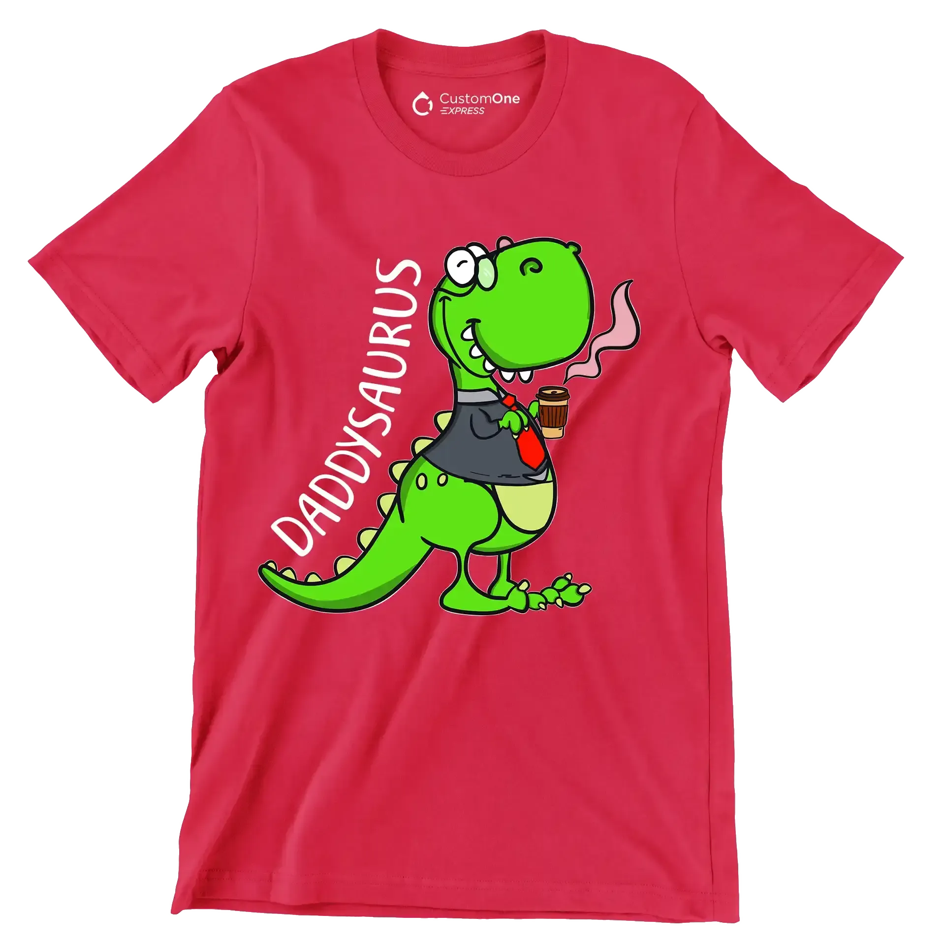 daddysaurus - Father’s Day T-Shirt-Red-S-Custom One Express