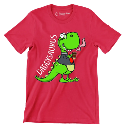 daddysaurus - Father’s Day T-Shirt-Red-S-Custom One Express