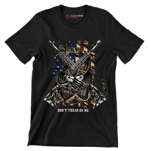 don't tread on me - Veterans Themed T-Shirt-Black-S-Custom One Express