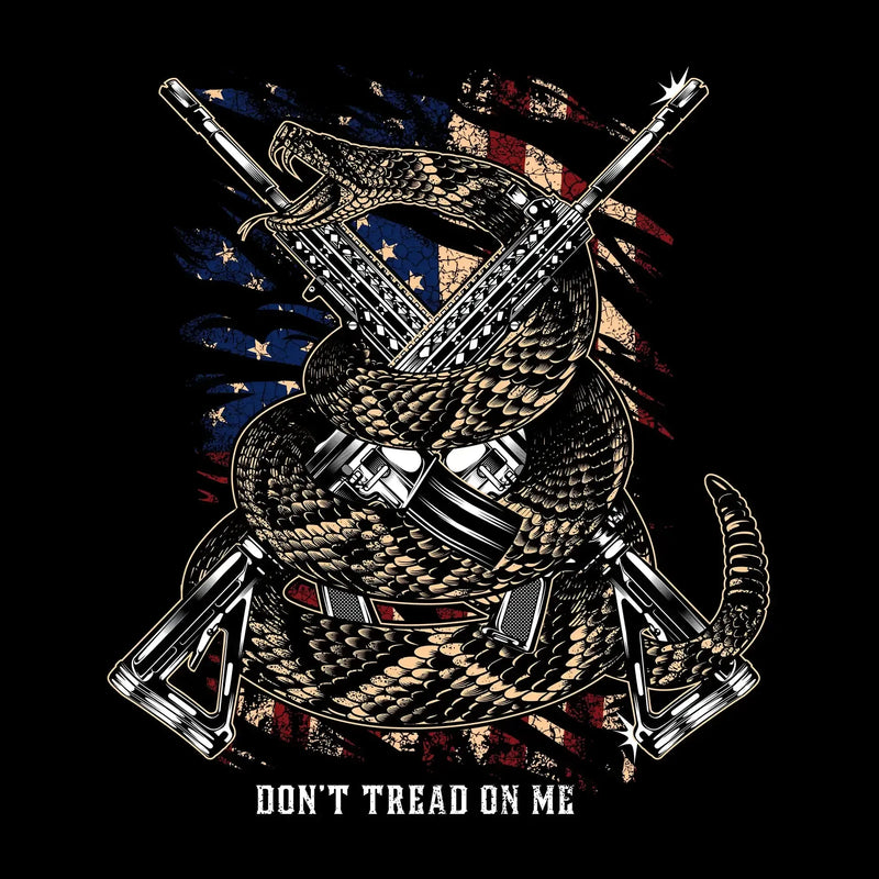 don't tread on me - Veterans Themed T-Shirt-Black-S-Custom One Express