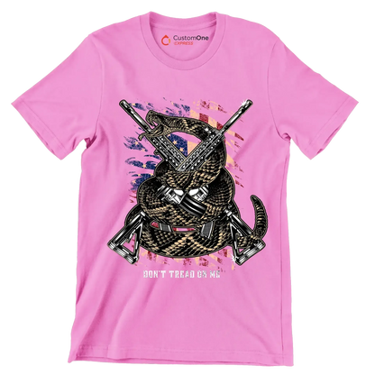 don't tread on me - Veterans Themed T-Shirt-Pink-S-Custom One Express