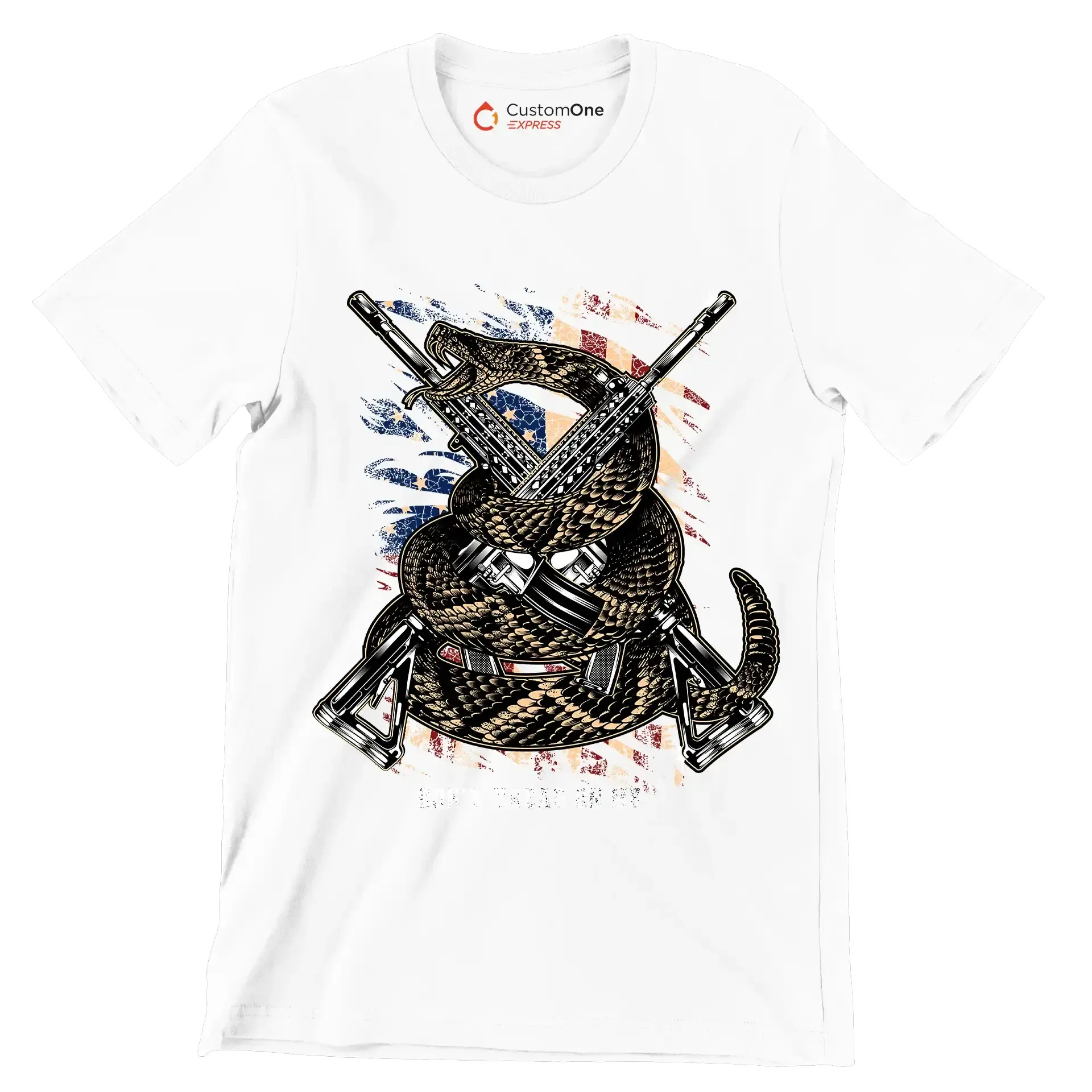 don't tread on me - Veterans Themed T-Shirt-White-S-Custom One Express