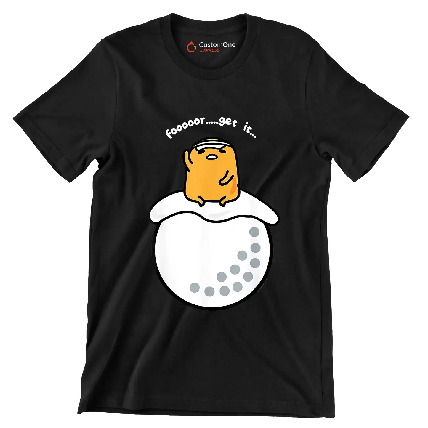 foooooor.....get it - Golf Themed T-Shirt-Black-S-Custom One Express