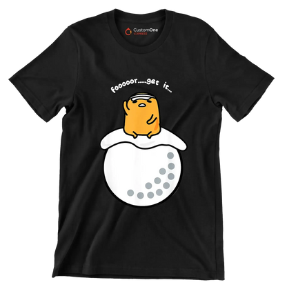 foooooor.....get it - Golf Themed T-Shirt-Black-S-Custom One Express