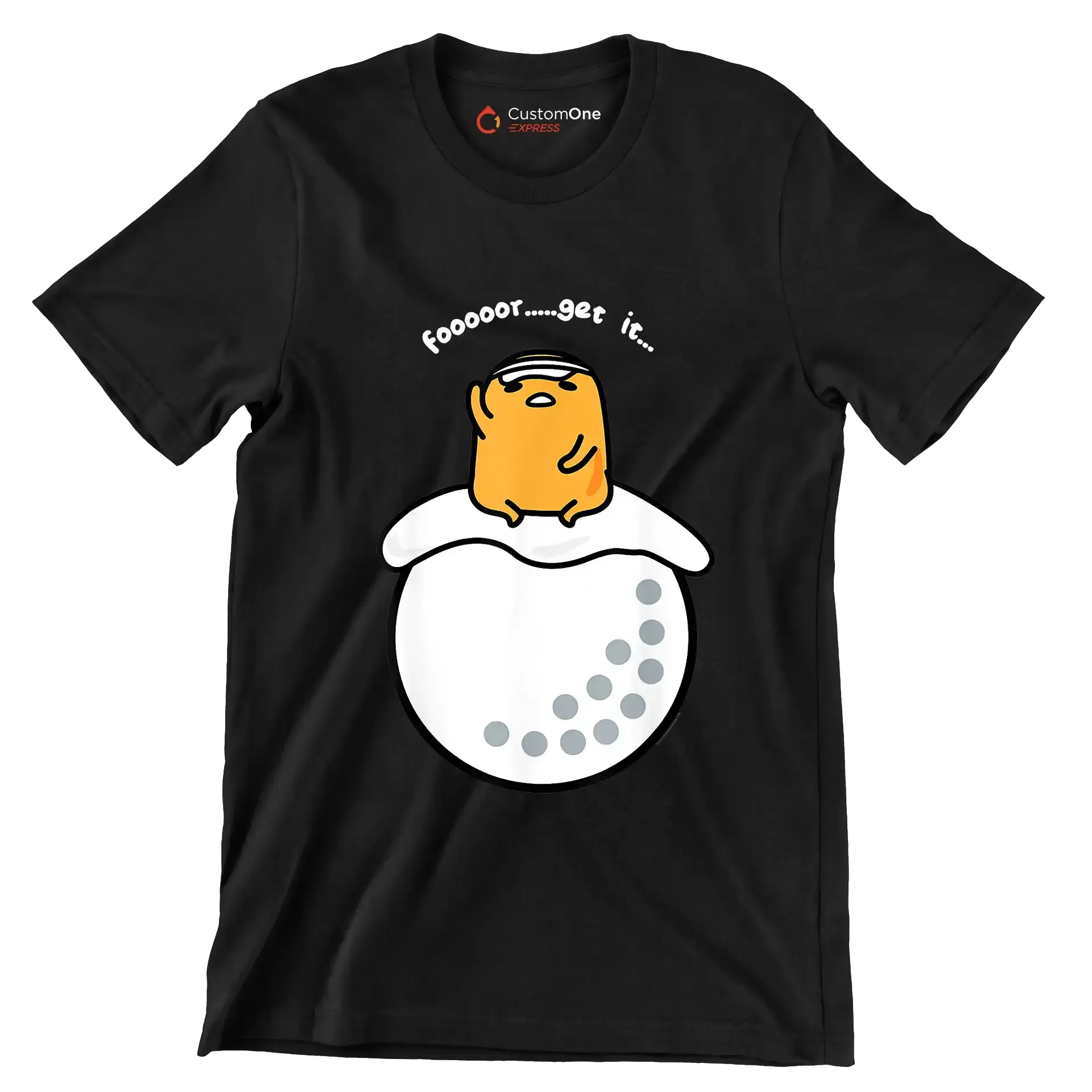 foooooor.....get it - Golf Themed T-Shirt-Black-S-Custom One Express