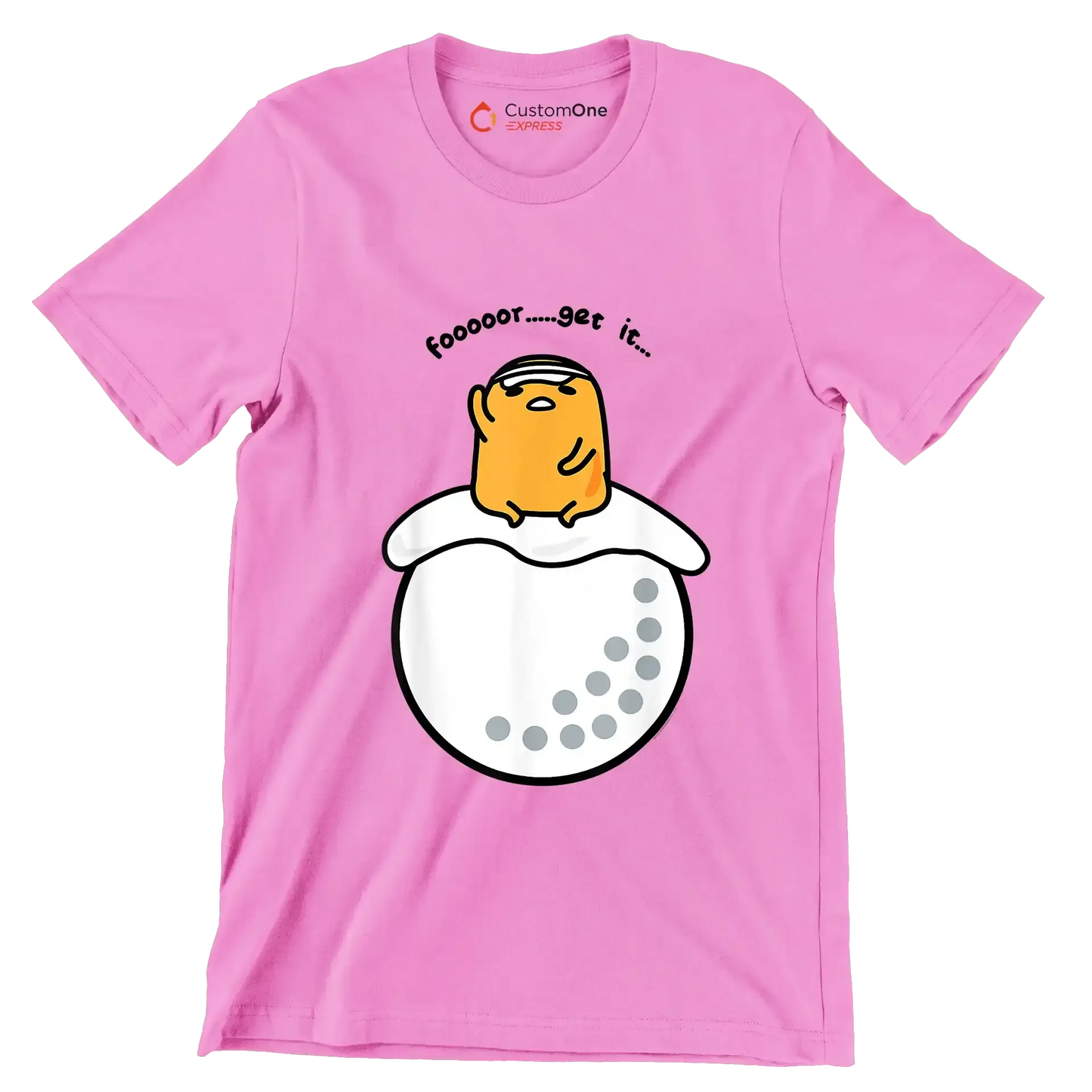 foooooor.....get it - Golf Themed T-Shirt-Pink-S-Custom One Express