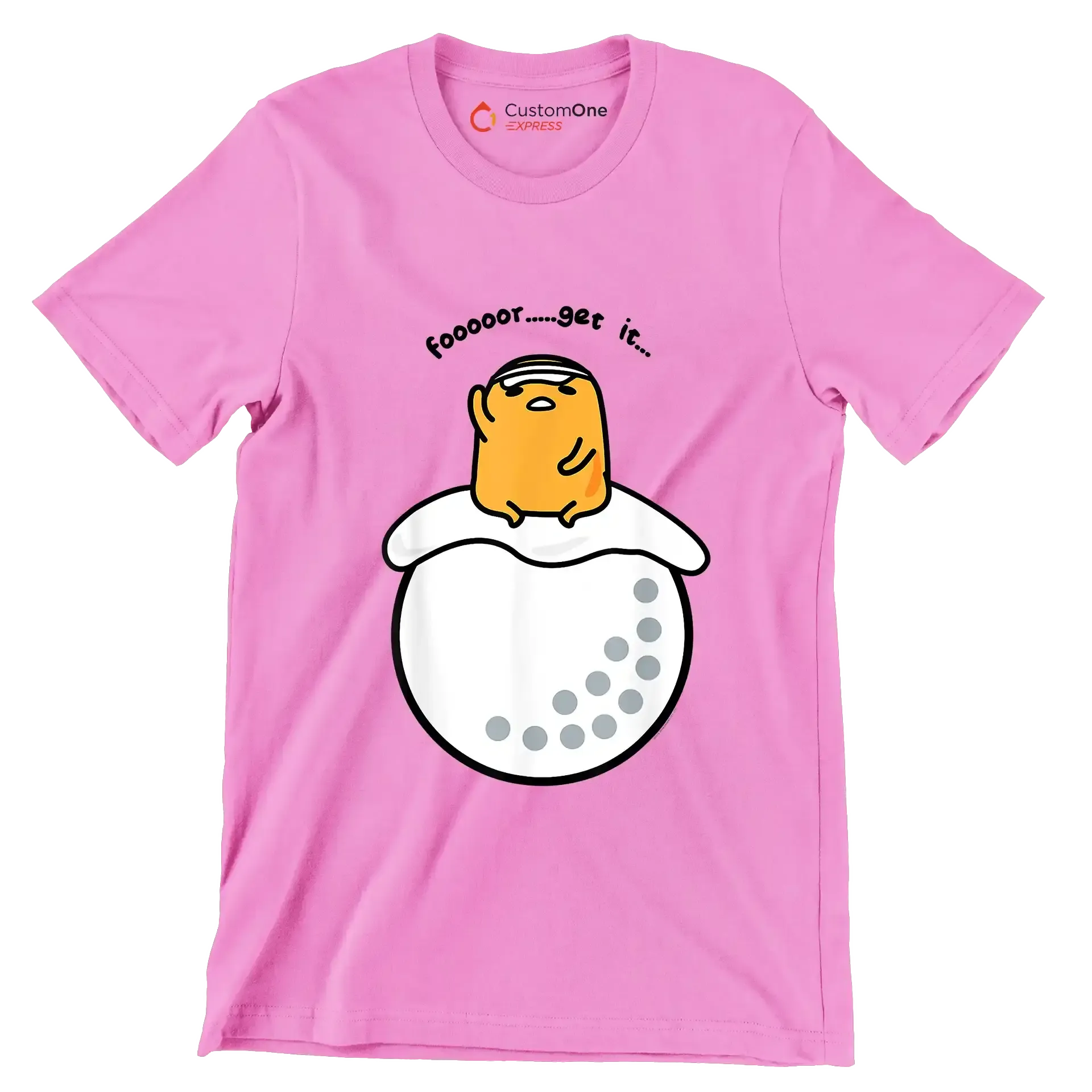 foooooor.....get it - Golf Themed T-Shirt-Pink-S-Custom One Express