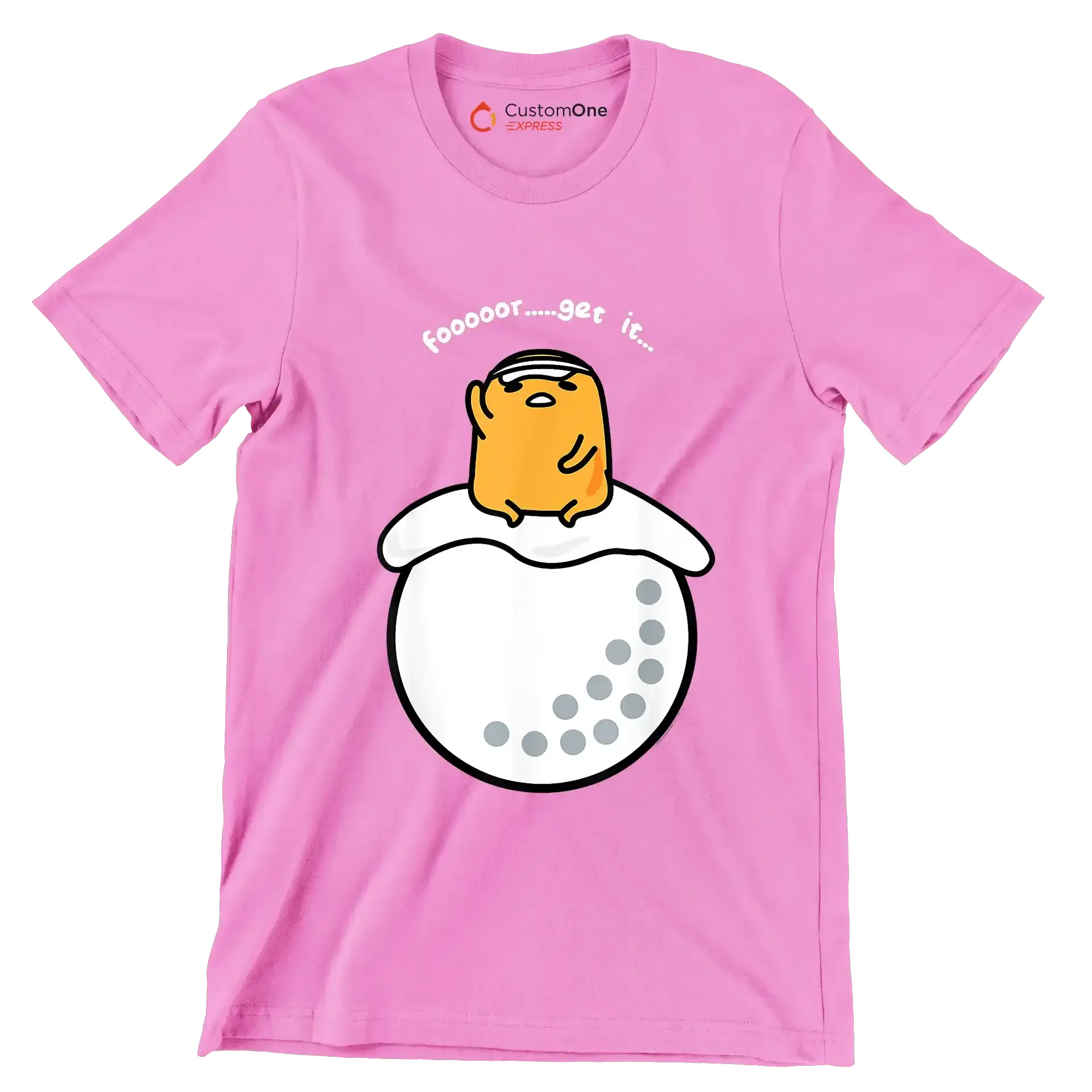 foooooor.....get it - Golf Themed T-Shirt-Pink-S-Custom One Express