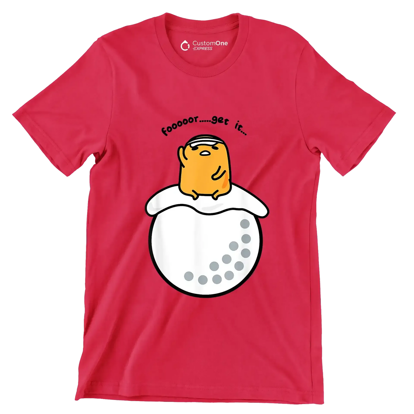 foooooor.....get it - Golf Themed T-Shirt-Red-S-Custom One Express