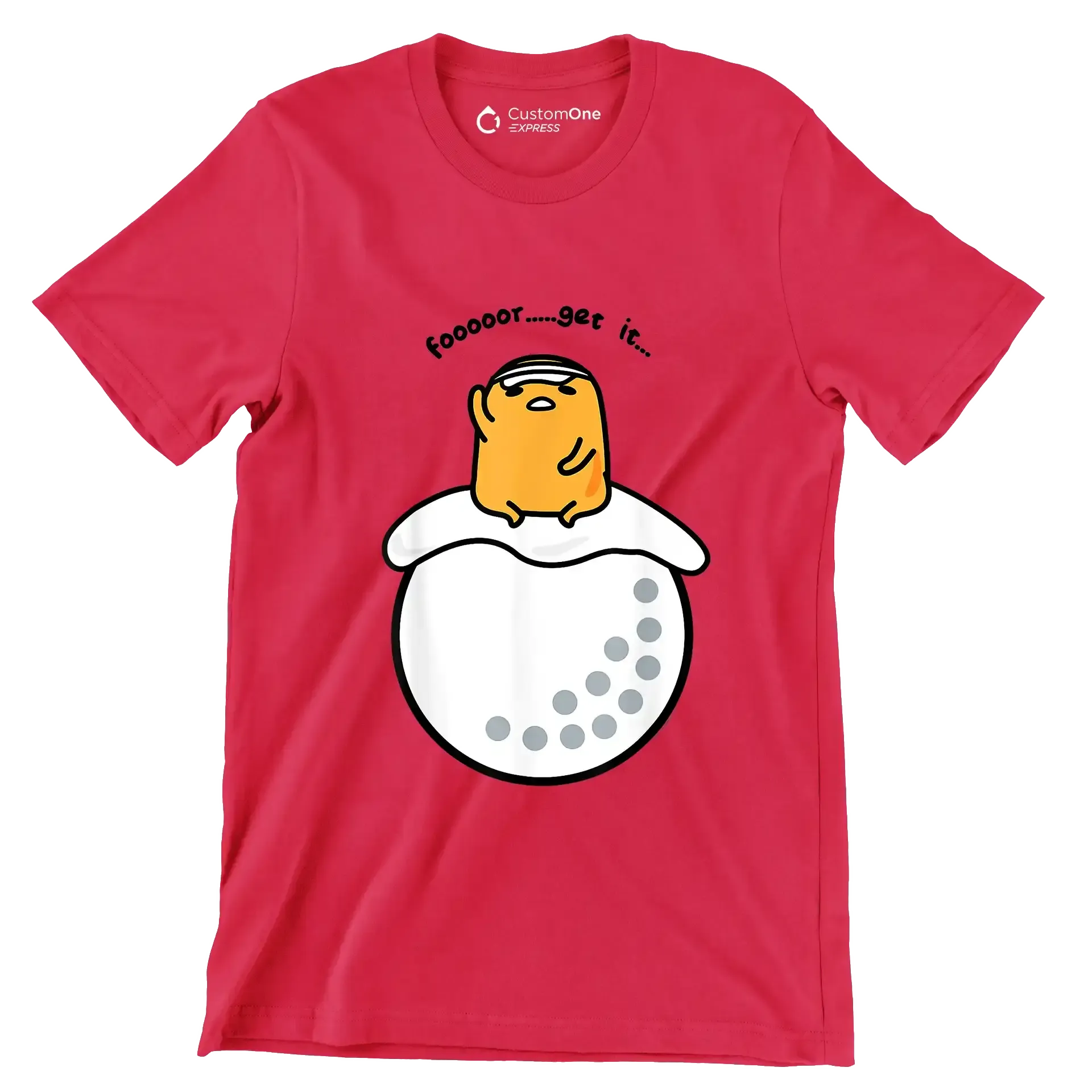 foooooor.....get it - Golf Themed T-Shirt-Red-S-Custom One Express