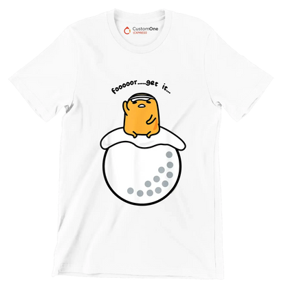 foooooor.....get it - Golf Themed T-Shirt-White-S-Custom One Express