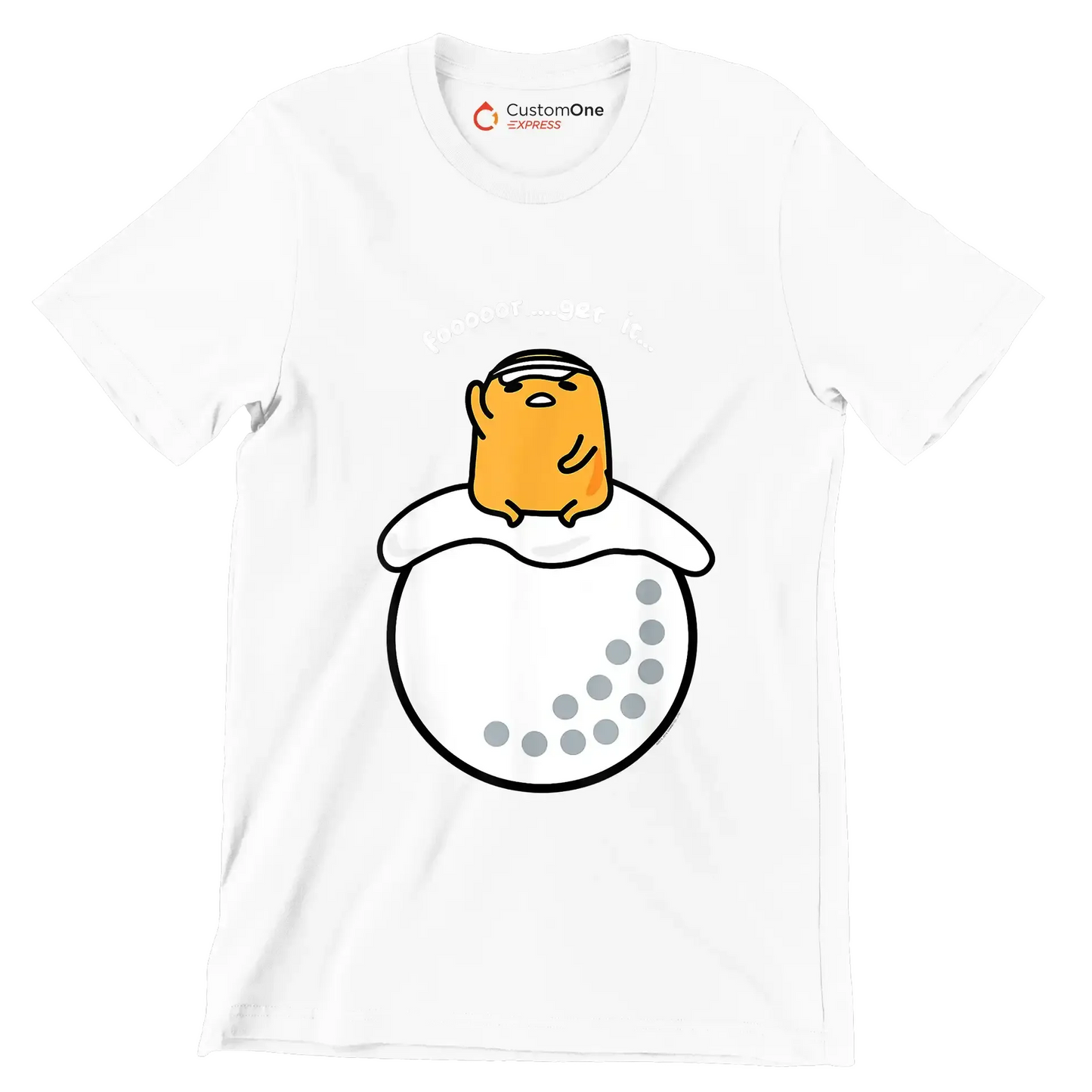 foooooor.....get it - Golf Themed T-Shirt-White-S-Custom One Express