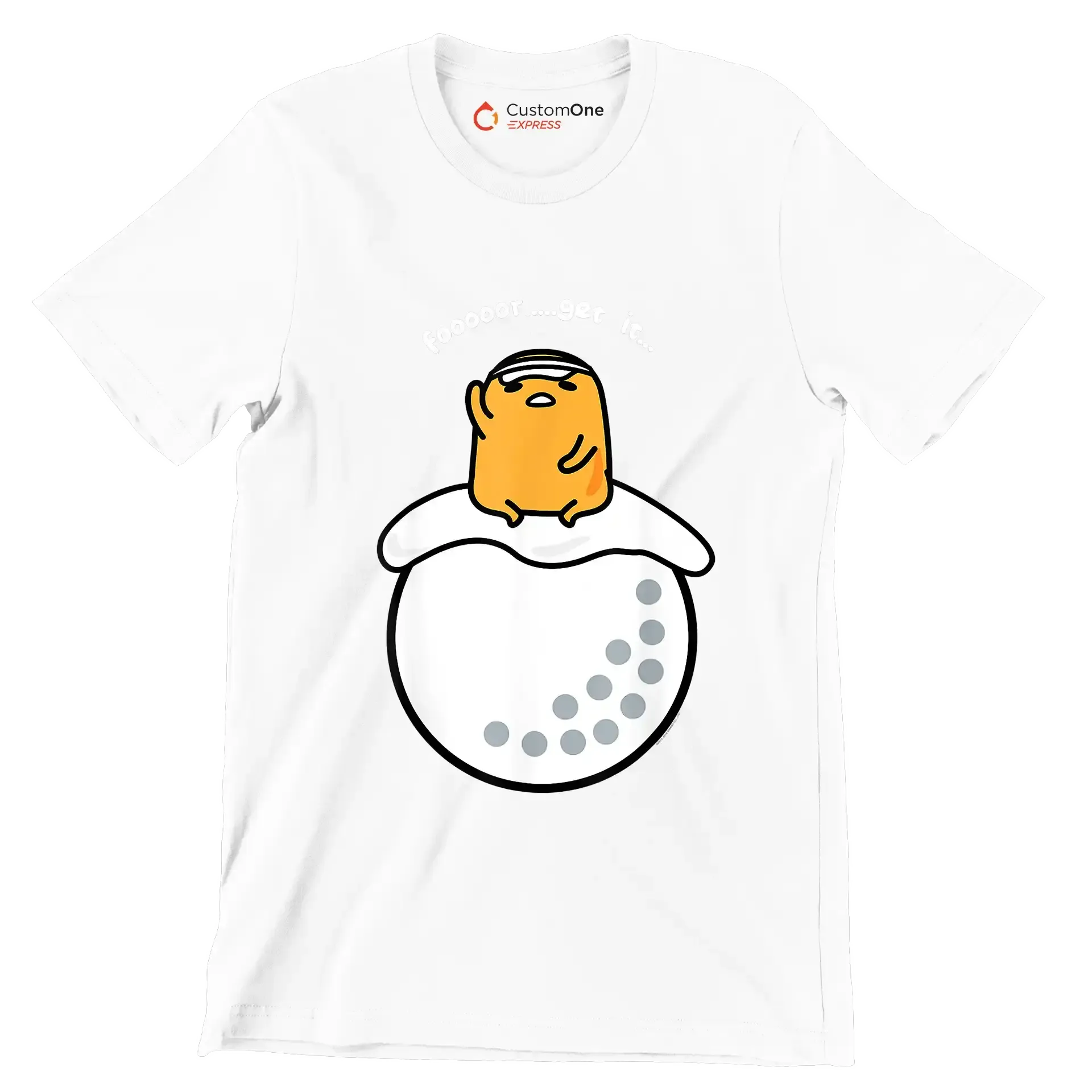 foooooor.....get it - Golf Themed T-Shirt-White-S-Custom One Express