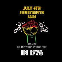 july 4th juneteenth 1865 because my ancestors werent free in 1776 - Martin Luther King T-Shirt-Black-S-Custom One Express