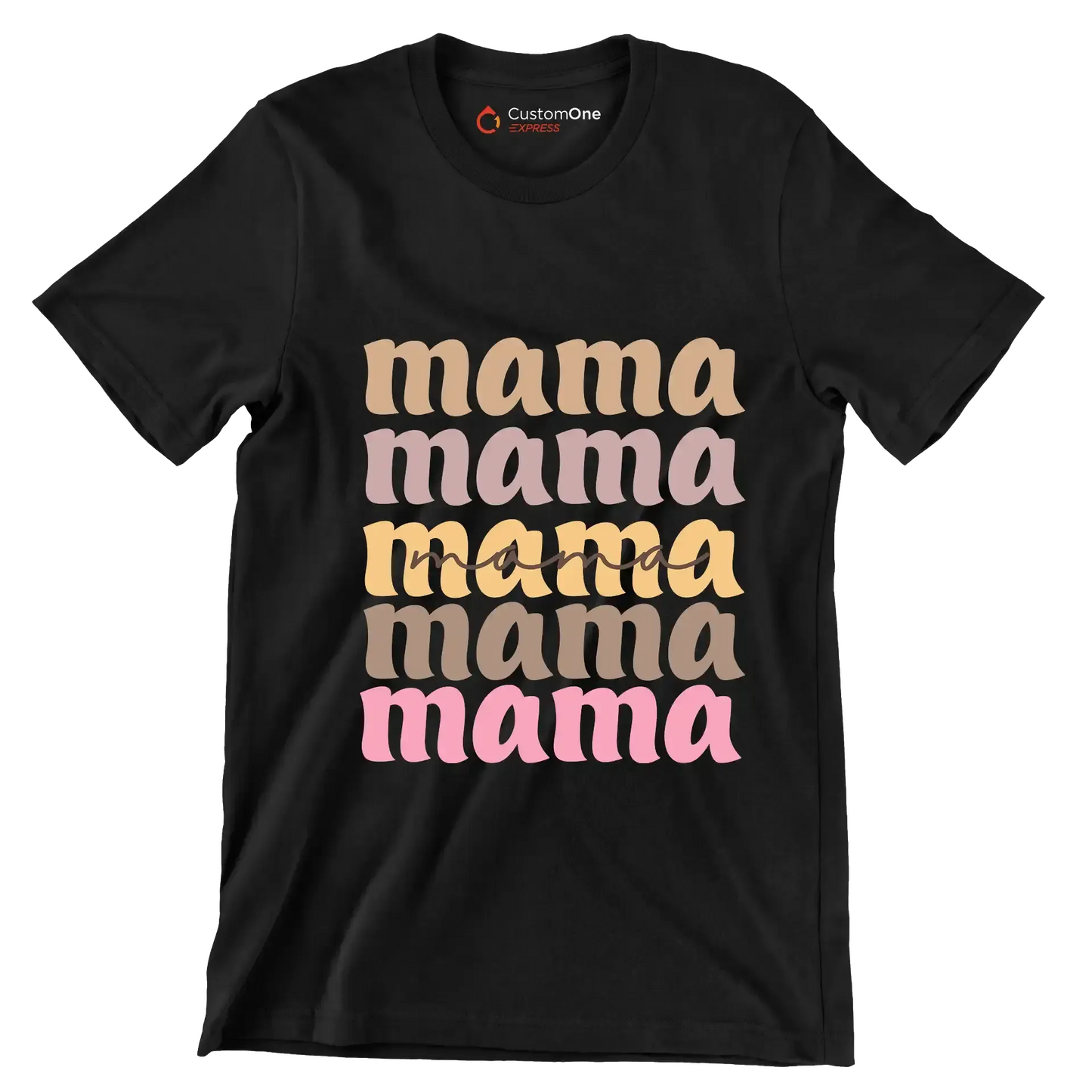 mama - Mother’s Day T-Shirt-Black-S-Custom One Express