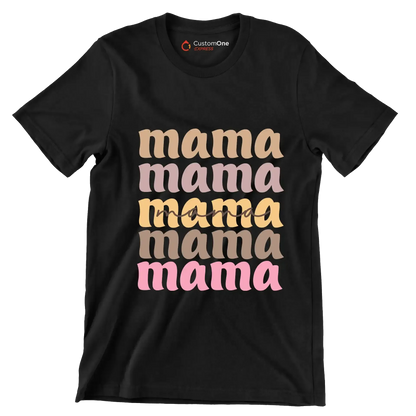 mama - Mother’s Day T-Shirt-Black-S-Custom One Express