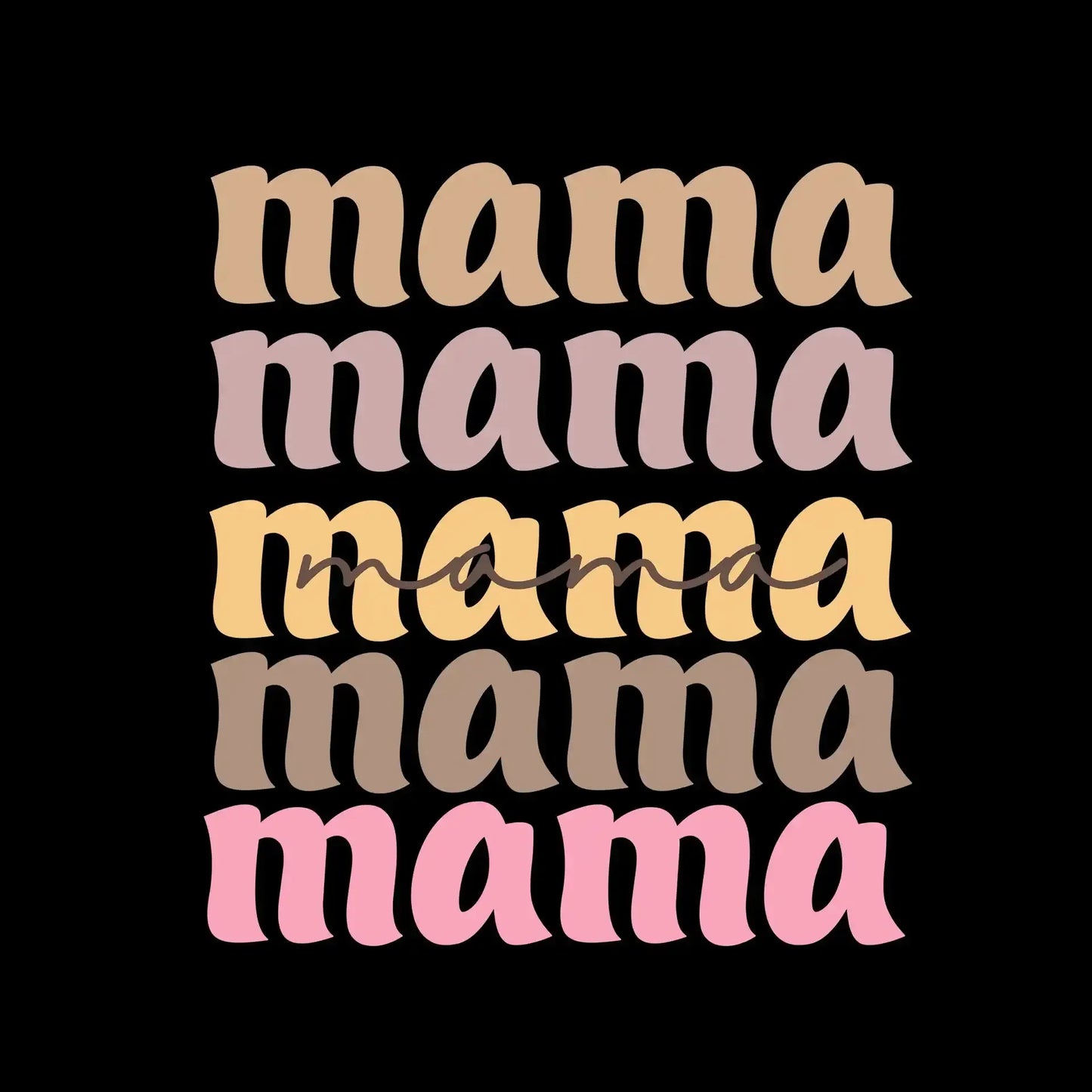 mama - Mother’s Day T-Shirt-Black-S-Custom One Express