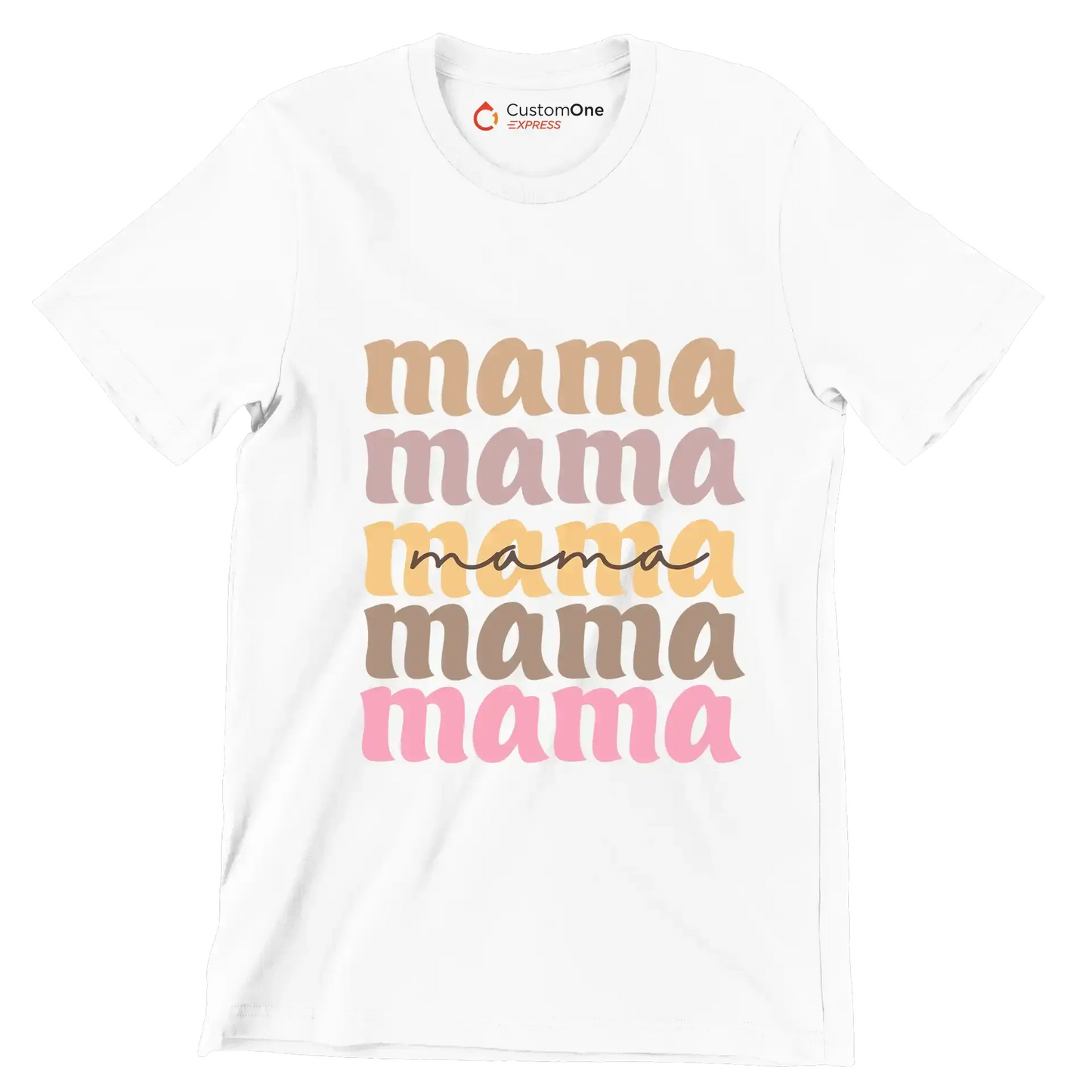 mama - Mother’s Day T-Shirt-White-S-Custom One Express