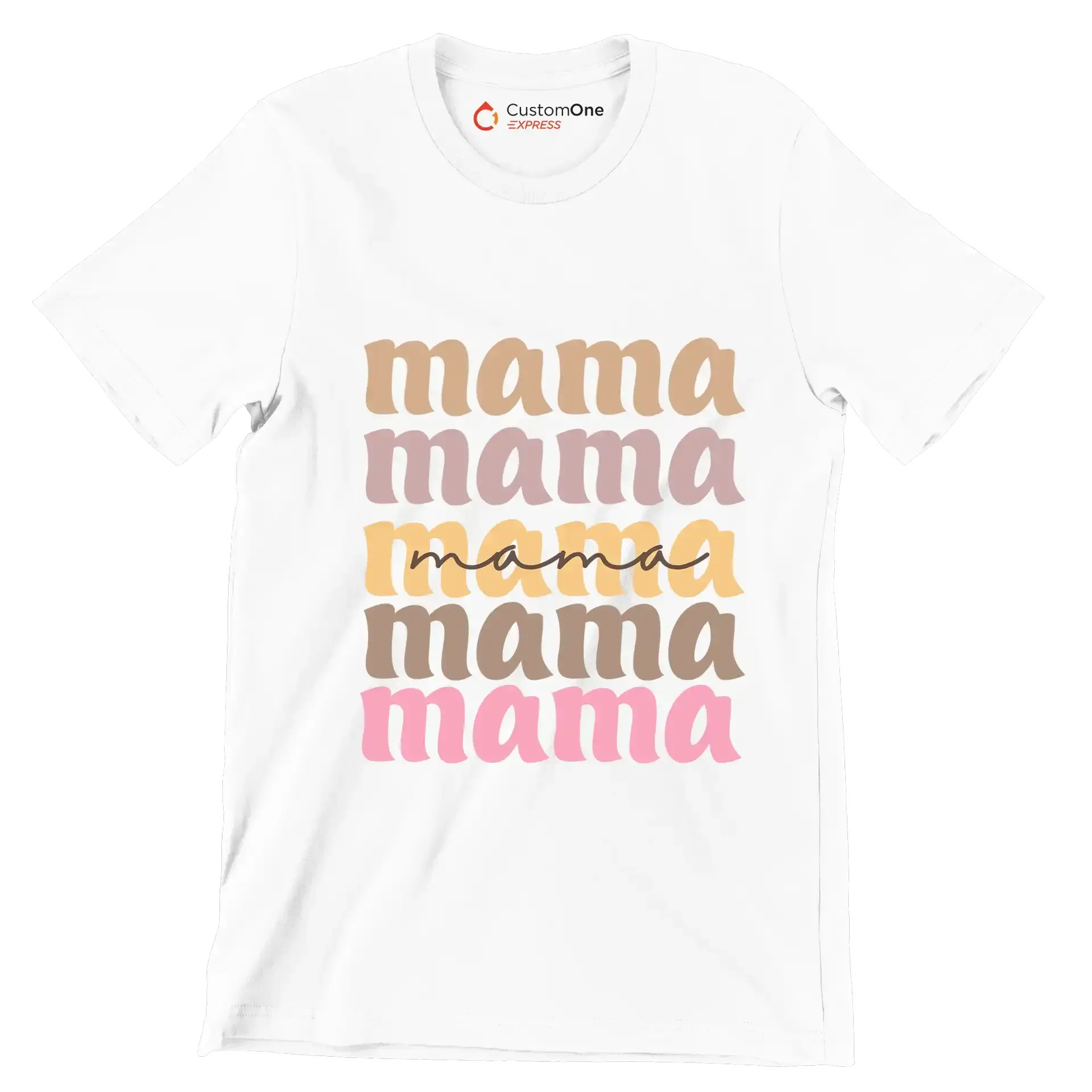 mama - Mother’s Day T-Shirt-White-S-Custom One Express