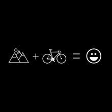 mountain + bike = happiness - Bicycle Themed T-Shirt-Black-S-Custom One Express