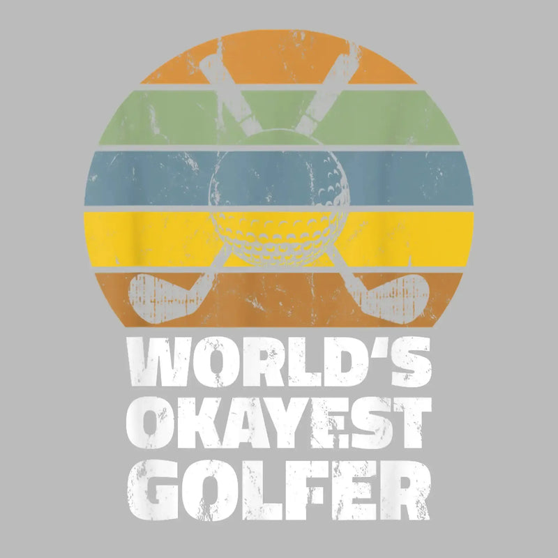 world's okayest golfer - Golf Themed T-Shirt-Black-S-Custom One Express