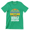 world's okayest golfer - Golf Themed T-Shirt-Green-S-Custom One Express