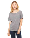 custom slouchy t shirt - 8816 Bella + Canvas Ladies' Slouchy T-Shirt-T-SHIRT-Bella + Canvas-Grey Triblend-S-Custom One Online