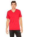 custom v neck t shirts - 3005 Bella + Canvas Unisex Jersey Short-Sleeve V-Neck T-Shirt-T-SHIRT-Bella + Canvas-Red-S-Custom One Online