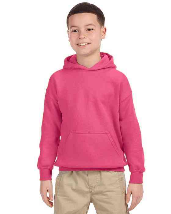 G185B Gildan Youth Heavy Blend 8 oz. 50 50 Hood Pink XS